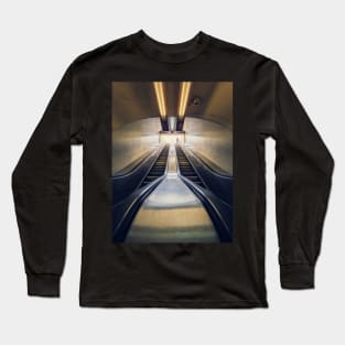 climbing a subway escalator Long Sleeve T-Shirt